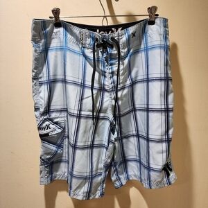 Hurley Men's Plaid Board Shorts Athletic Size 24